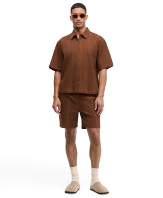 Men's Relaxed-Fit Textured Shorts, 6.5" Inseam, Macy's Exclusive