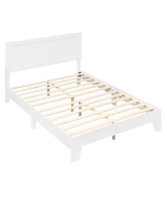 Full Size Modern Bed Frame with Headboard No Box Spring Needed