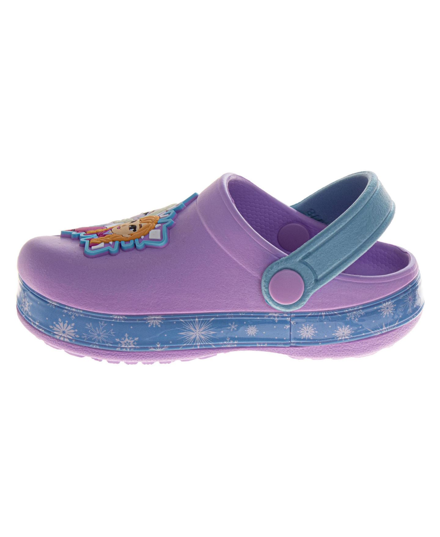 Сабо Disney Frozen Elsa and Anna Shimmering Snowflake Clogs для девочек-малышей, цвет: Лавандовый — фото 4