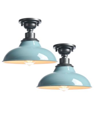Farmhouse Semi Flush Mount Ceiling Light Industrial Barn Ceiling Light Fixture 2 Pack