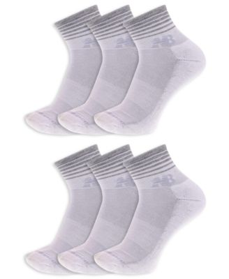 Men's Cushioned Quarter Stretchy-Knit Socks, 6-Pack