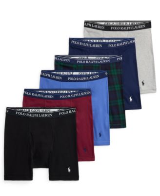 Men's Classic-Fit Cotton Boxer Briefs, 6-Pack