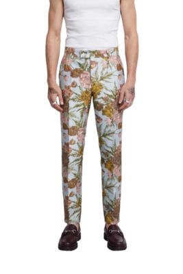 Men's Hirshfield Slim Fit Floral Suit Trousers