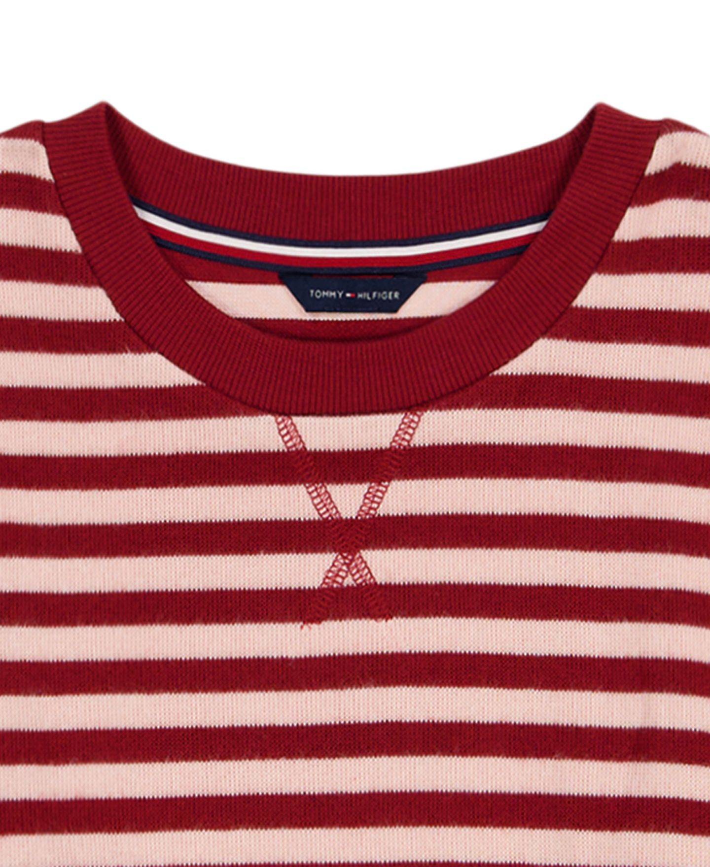 Толстовка Tommy Hilfiger Feeder Stripe Crewneck для девочек, цвет: Мерло — фото 3