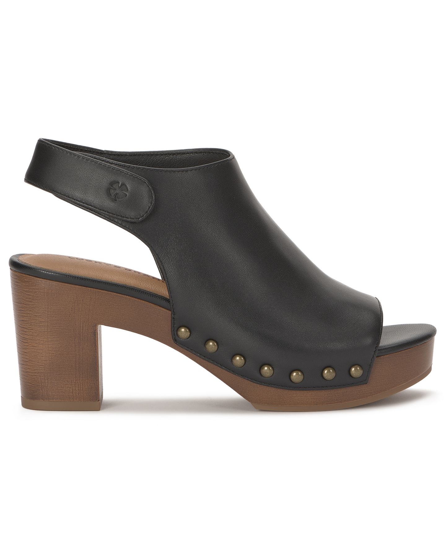 Женские туфли Lucky Brand Harpen Slingback Block Heel Shooties, цвет: Чёрный кожаный — фото 2