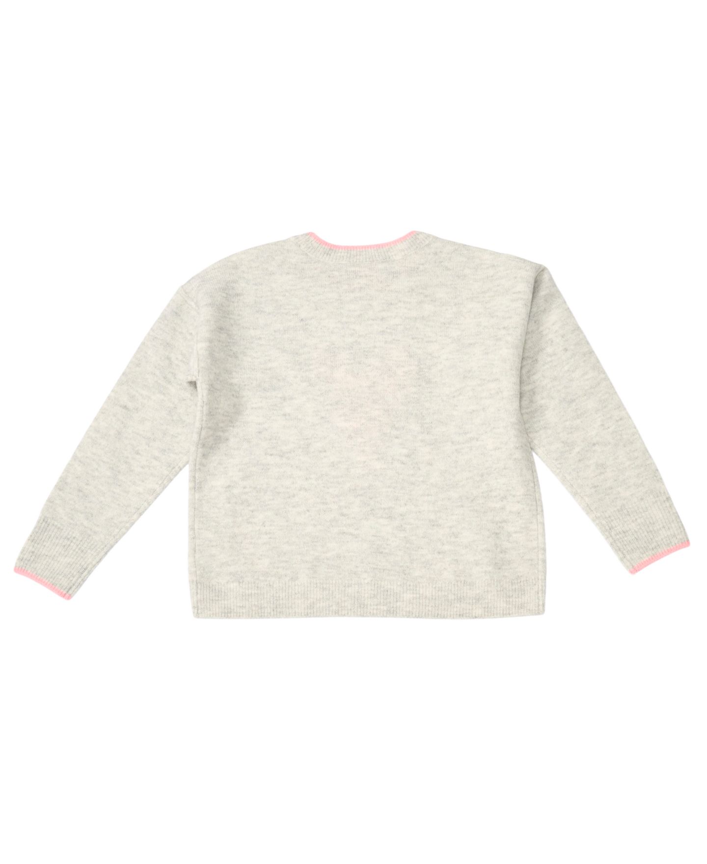 Свитер CeCe Candy Cane Heart Long-Sleeve Crewneck для девочек, цвет: Светлый пастельный серый — фото 5