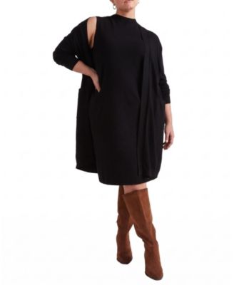 Plus Size Double Knit Sweater Cardigan