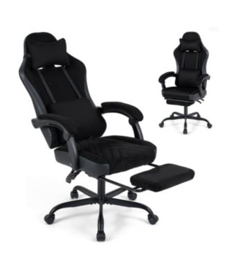 Gaming Chair Height Adjustable Computer Chair with Headrest Lumbar Support Linkage Armrests