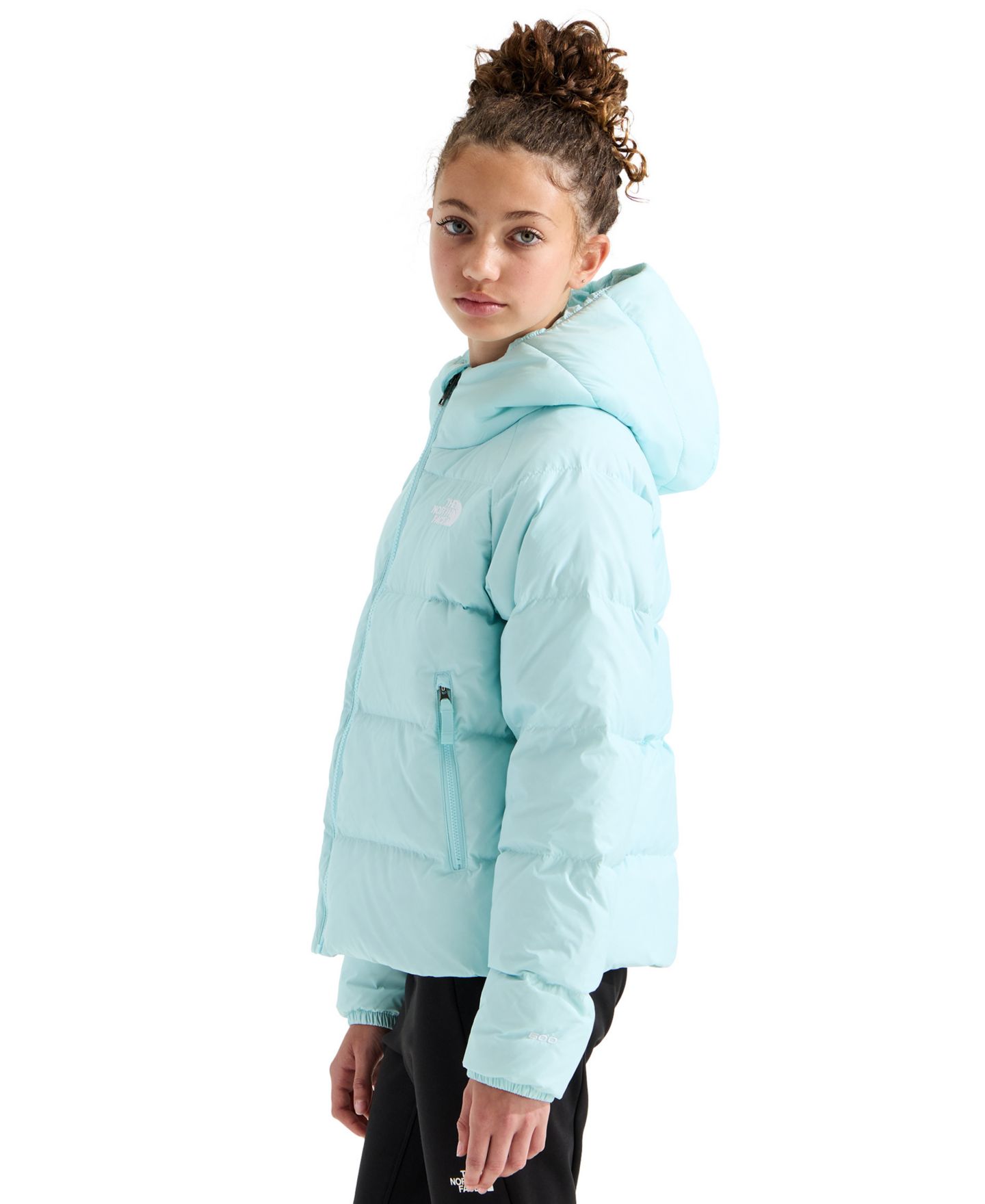 Куртка The North Face Hydrenalite Down Hooded Jacket для девочек, цвет: Glacier — фото 3