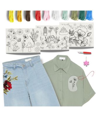 Easy Clothing Embroidery Kit All Inclusive Starter Pack 34 Designs