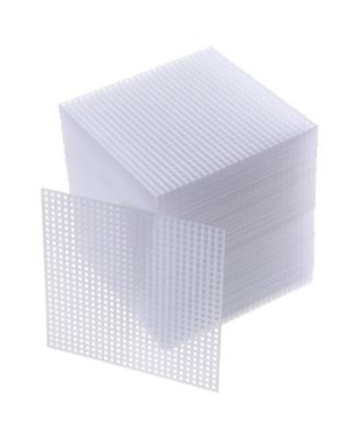 100 Plastic Canvas Mesh Sheets Blank Point Mat For Crosswork Embroidery Yarn Craft Knit Crochet Project