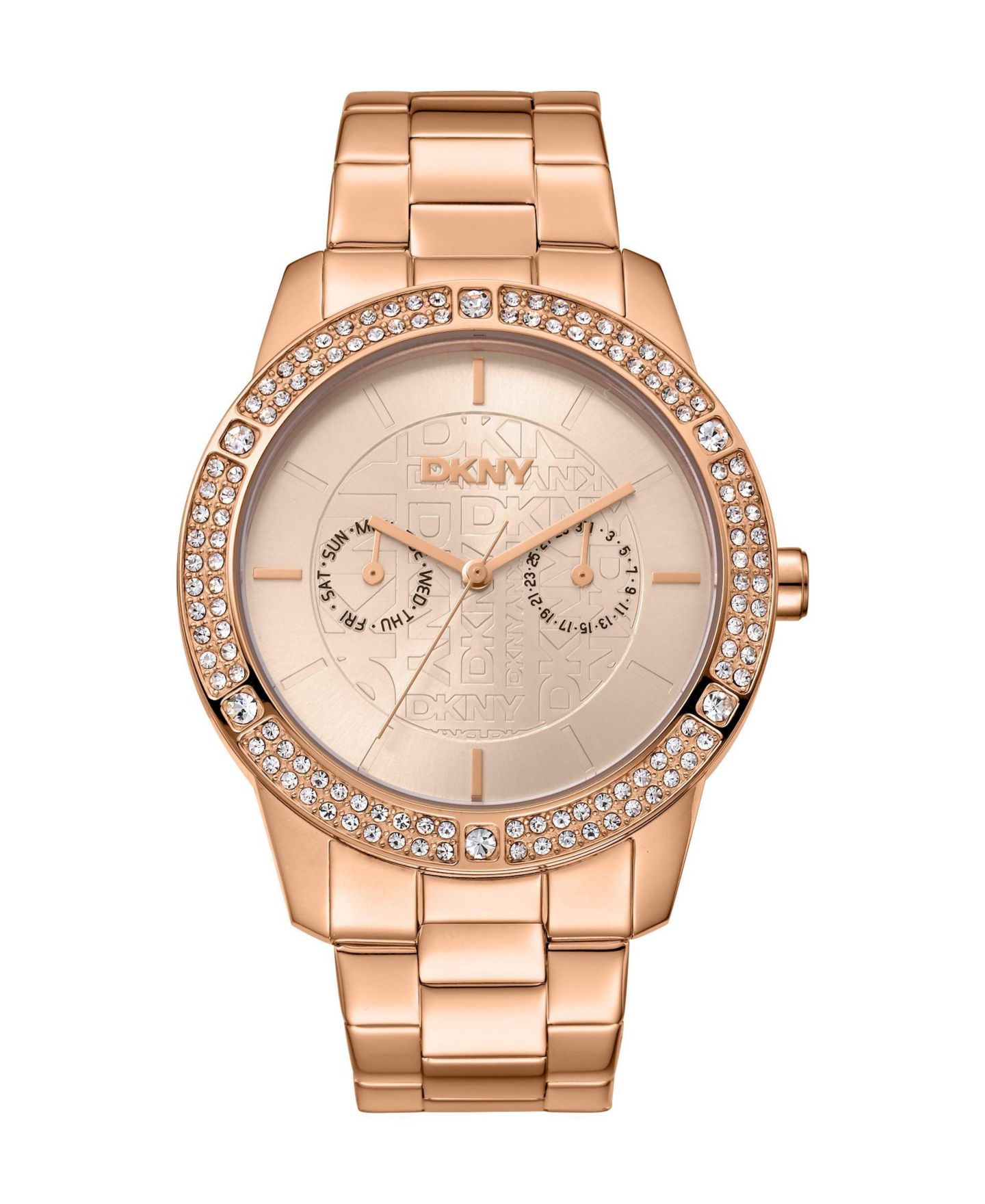 Женские часы DKNY Quartz Evening Water-Resistant Stainless Steel Bracelet Watch, 40mm, цвет: Розовый — фото 1