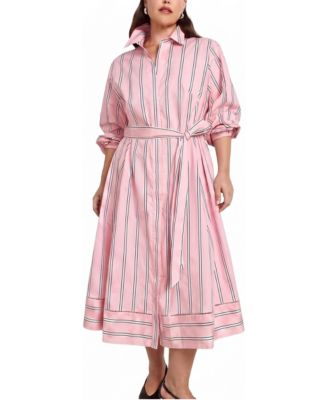 Women's Plus Size Yuli Stretch Poplin Shirtdress