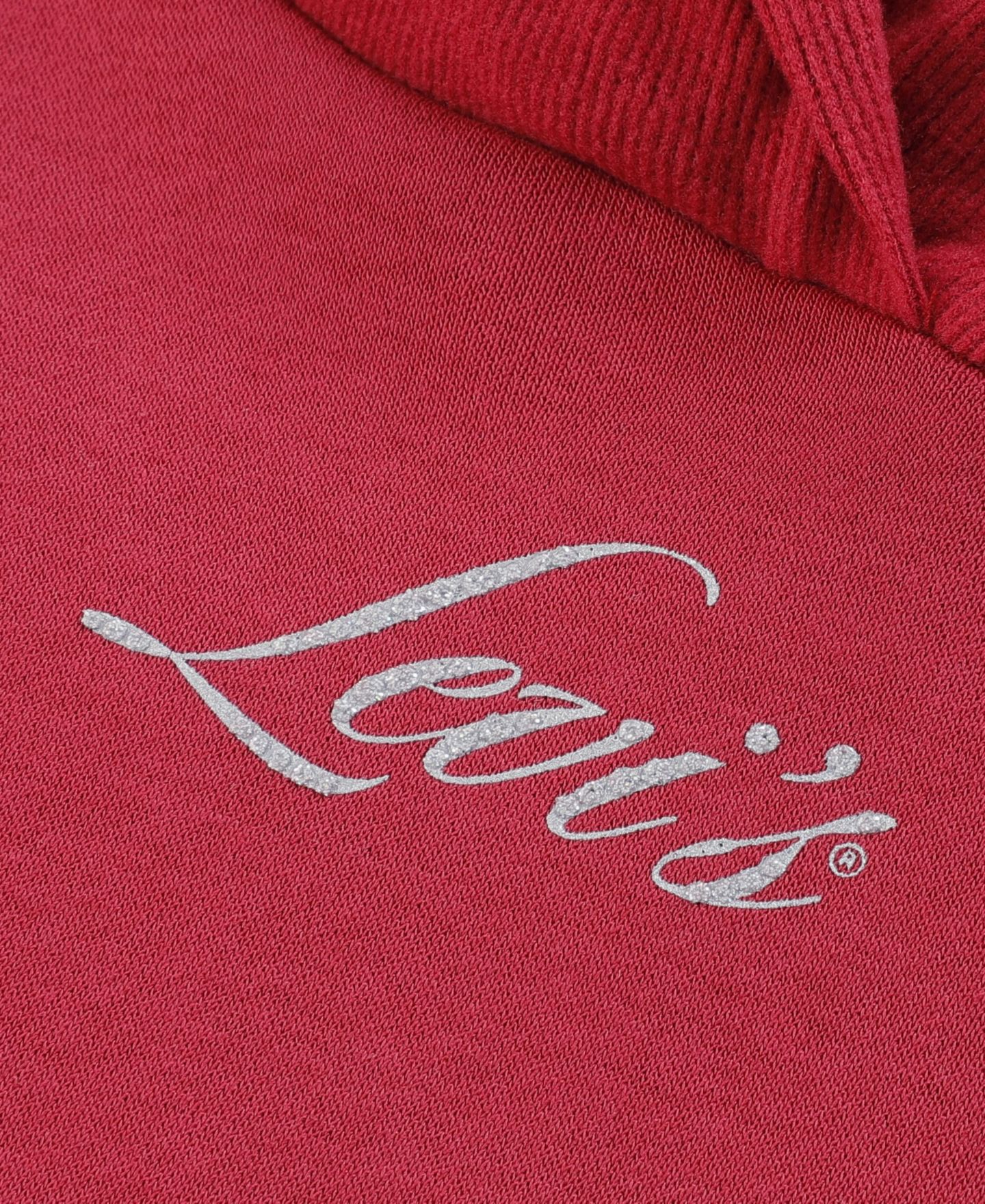 Levi's Baby Girls' Hoodie and Ribbed-Flared Pants, 2-Piece Set, цвет: Глубокий бордово-красный — фото 3