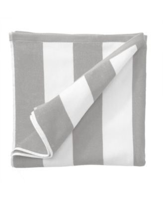 Velour Cabana Stripe Cotton Oversized Beach Towel,35" x 70"