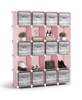 20-Cube Storage Organizer Cubby Shelf for Closet, Toys, Books, and More Space-Saving Bookshelf for Bedroom, Living Room, or Office
