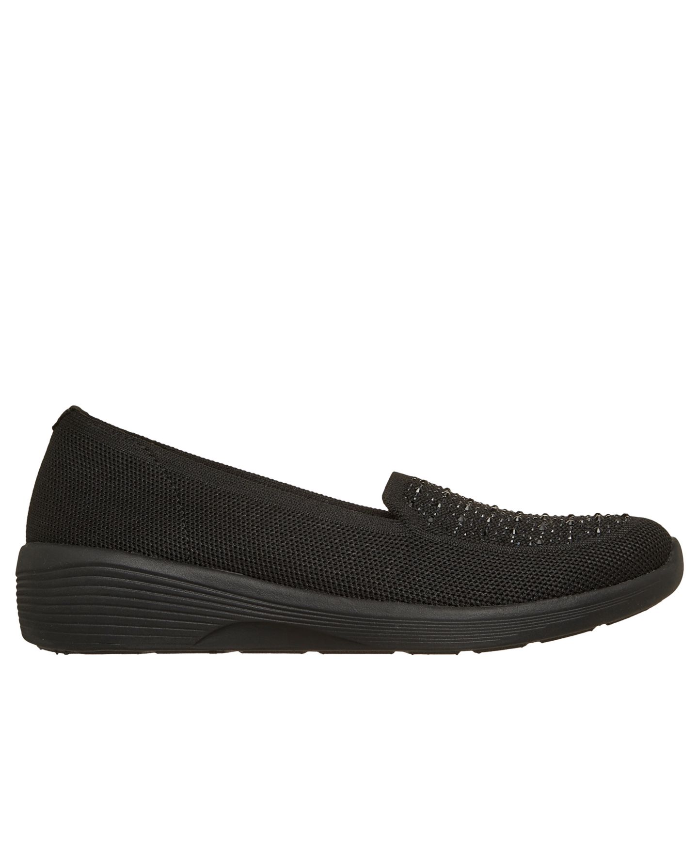 Женские туфли Skechers Arya Moonlight Ray Sparkle Knit Memory Foam, цвет: Чёрный — фото 2