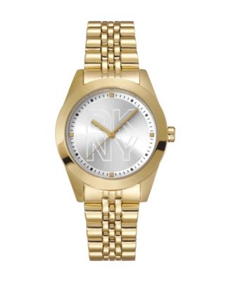 Women's Quartz Parsons Logo Water-Resistant Gold-Tone Stainless Steel Bracelet Watch, 32 mm