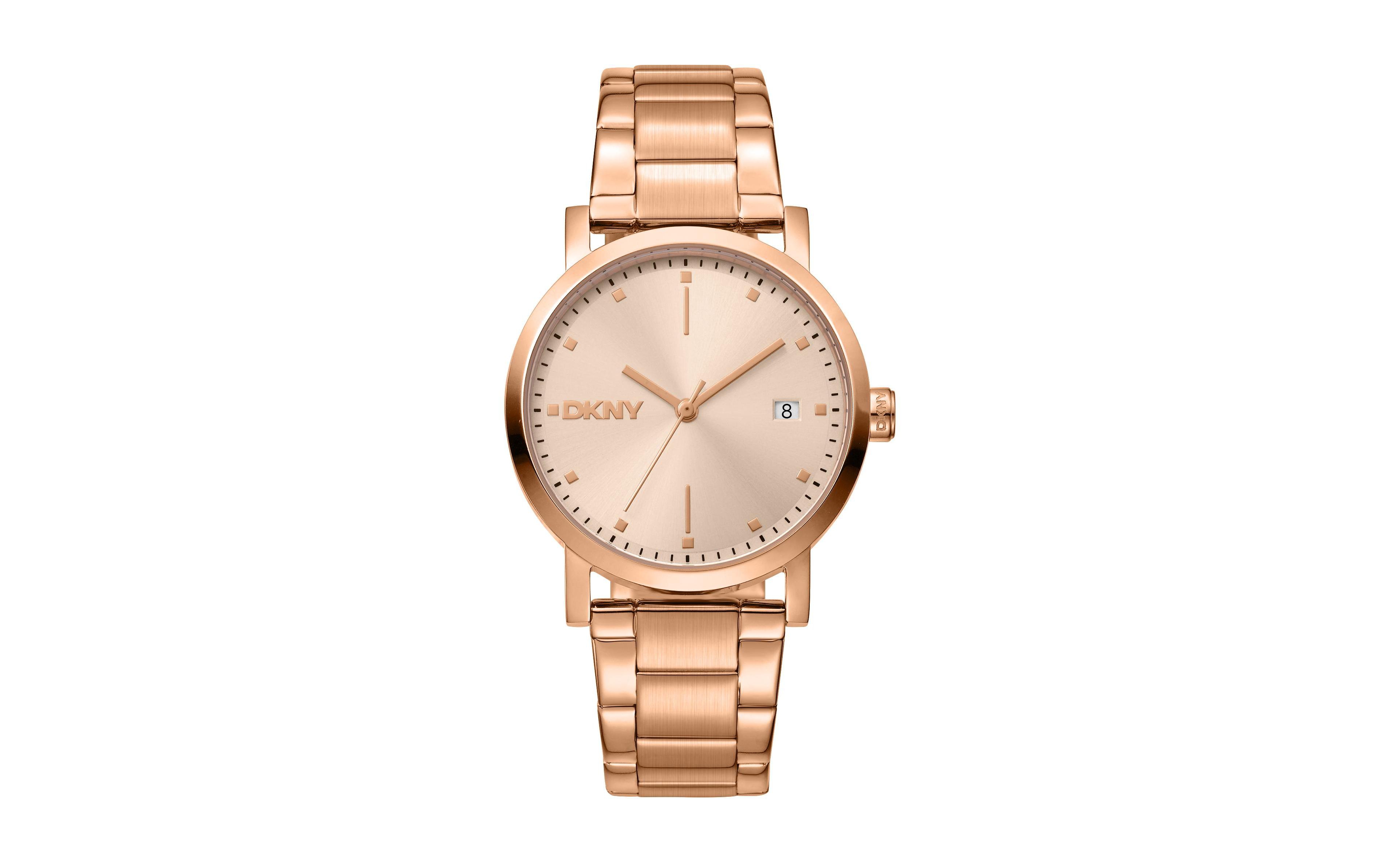 Dkny Women's Quartz Urban Rose-Tone Stainless Steel Bracelet Watch, 34 mm