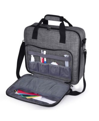 Large Portable Cross Stitch Embroidery Organizer Bag with Compartments Travel Carrying Case For Craft Supplies