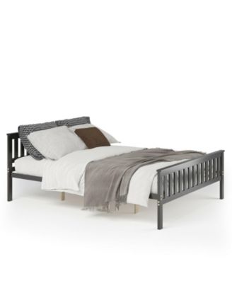 Queen Wood Platform Bed with Headboard