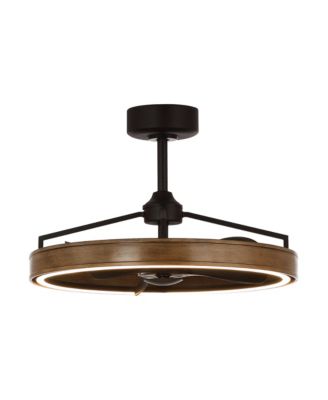 27-inch Vintage Metal Rustic Chandelier Ceiling Fan with Light and Remote