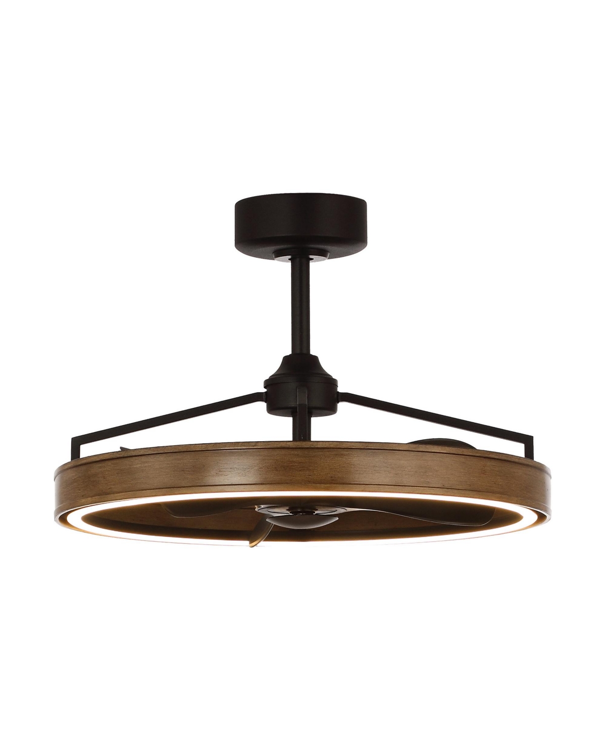 Parrot Uncle 27-inch Vintage Metal Rustic Chandelier Ceiling Fan with Light and Remote - Dark brown