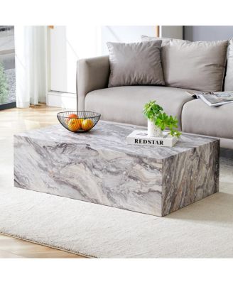 Stone Pattern MDF Coffee Table - Luxurious Living Room Accent