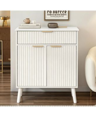 Kitchen Storage Cabinet with 1 Drawer, 2 Doors, and Adjustable Shelves