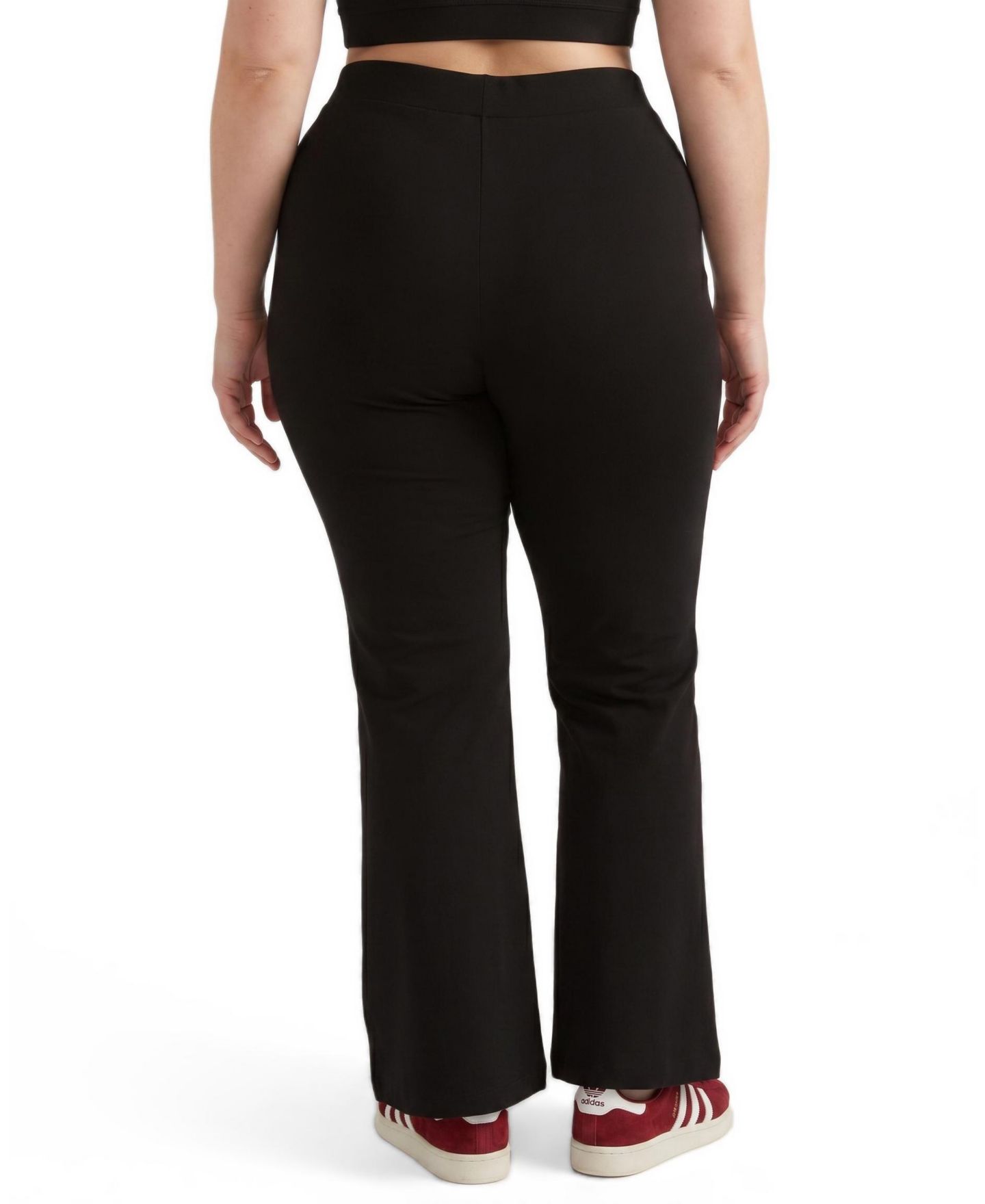 Женские леггинсы Universal Standard Plus Size Roya High-Rise Bootcut Pull-On, цвет: Чёрный — фото 2