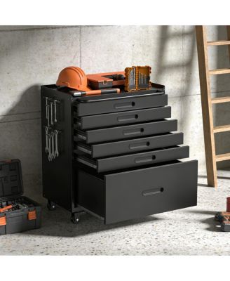 34.3" 6-Drawer Rolling Tool Chest and Mobile Garage Cabinet Organizer
