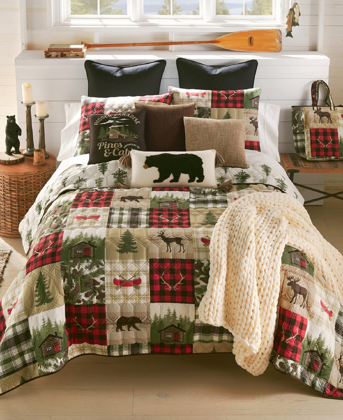 Your Lifestyle Cedar Lodge Classic Plaid 3-Piece Quilt Set, King