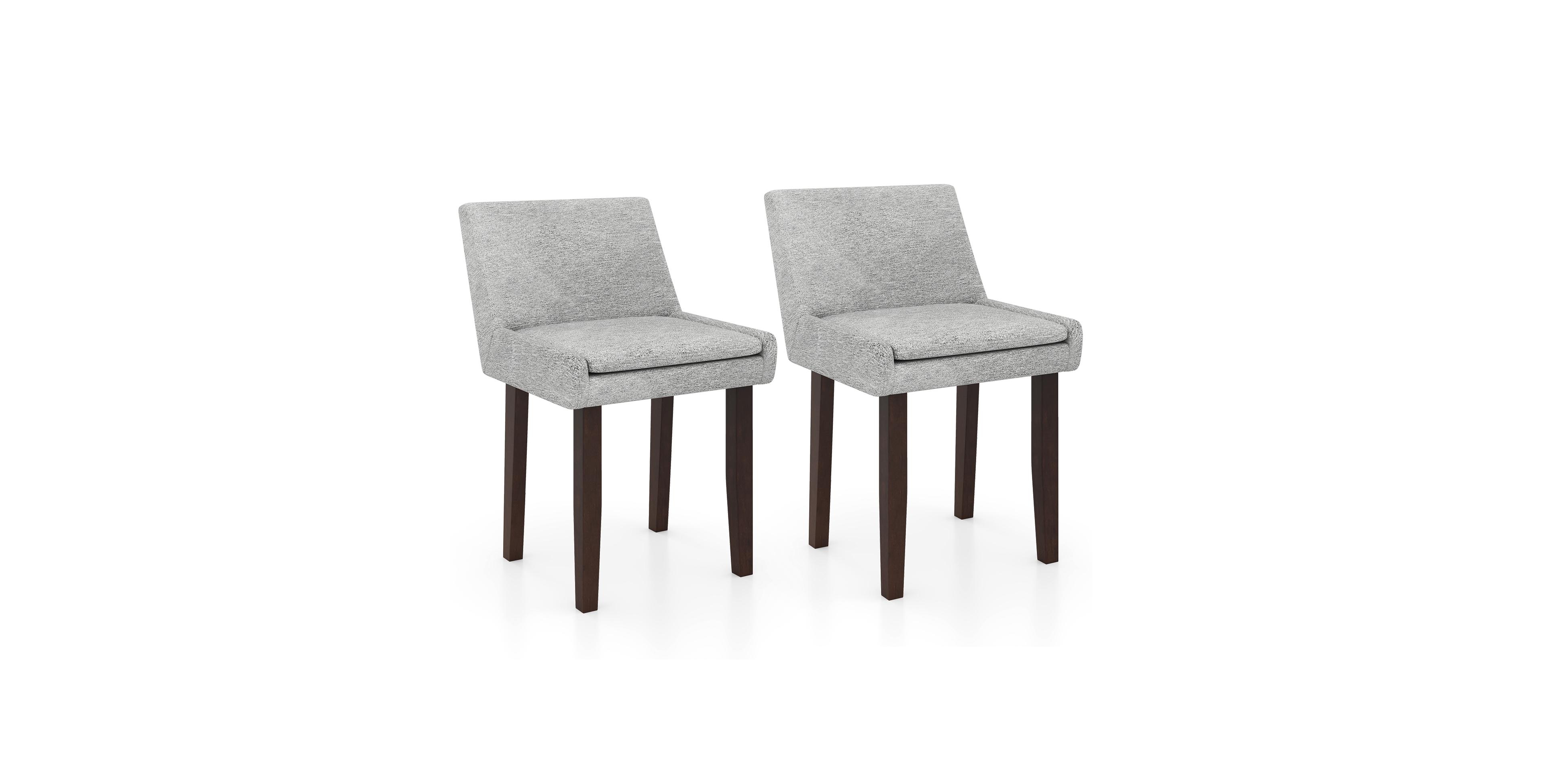 Mecale Modern Upholstered Fabric Side Leisure Chair Set of 2