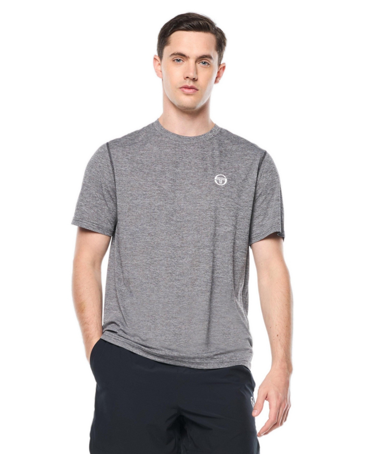 Sergio Tacchini Men's Affondo Crew Neck Regular-Fit T-Shirt with Back Media Pocket