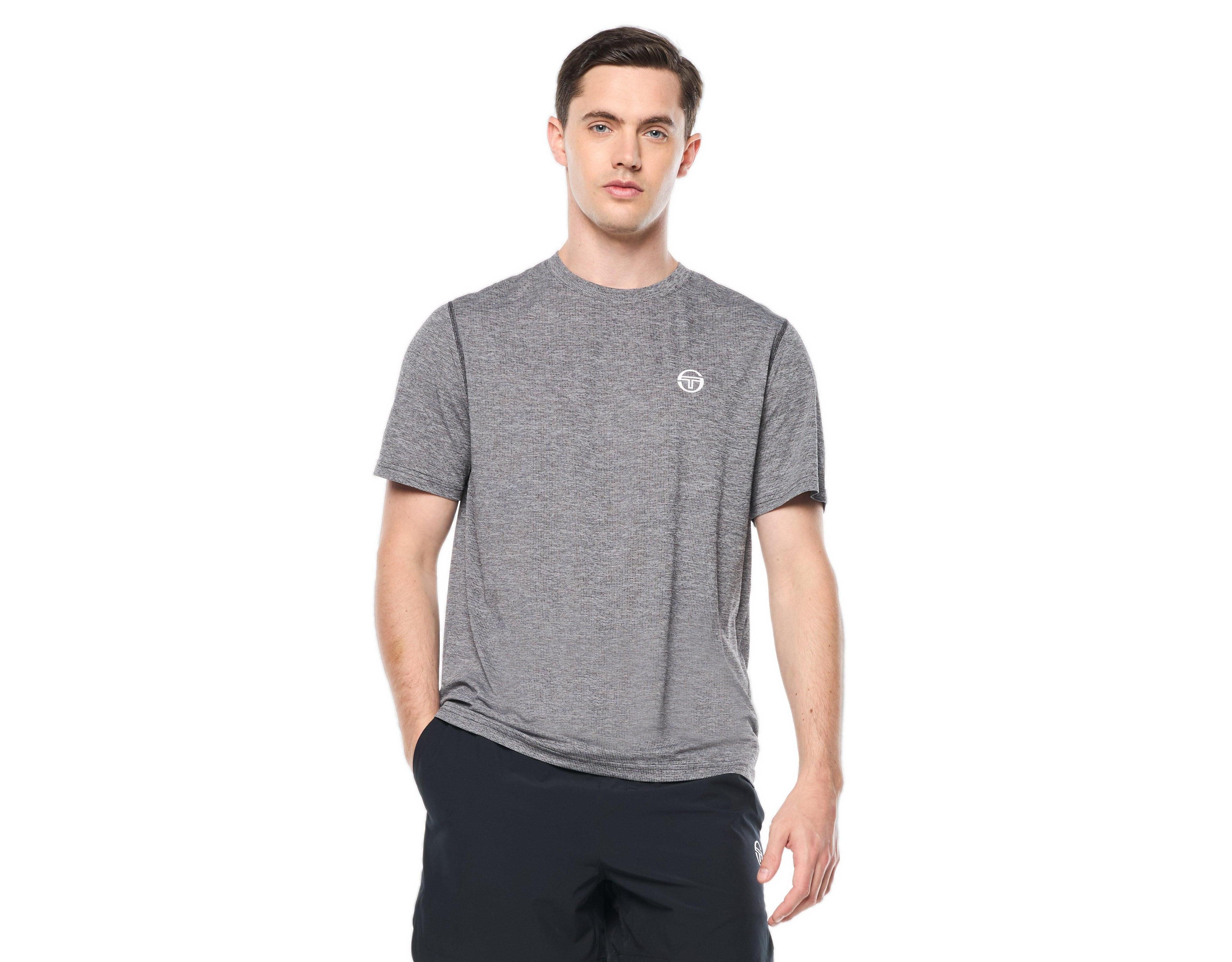 Sergio Tacchini Men's Affondo Crew Neck Regular-Fit T-Shirt with Back Media Pocket