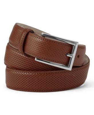 Full-Grain Leather Perforated Belt