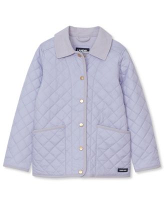 Girls' 4-16 Water-Resistant Quilted Corduroy Collar Jacket