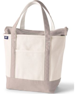 Medium 5 Pocket Zip Top Canvas Tote Bag