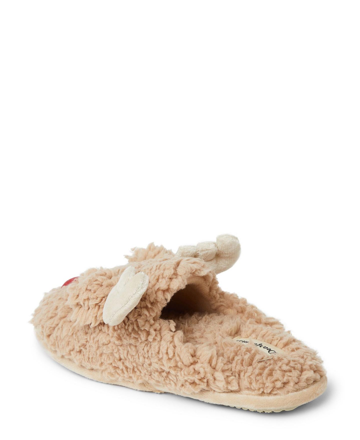 Женские тапочки Dearfoams Shay Holiday Christmas Reindeer Scuff Slipper, цвет: Латте — фото 6
