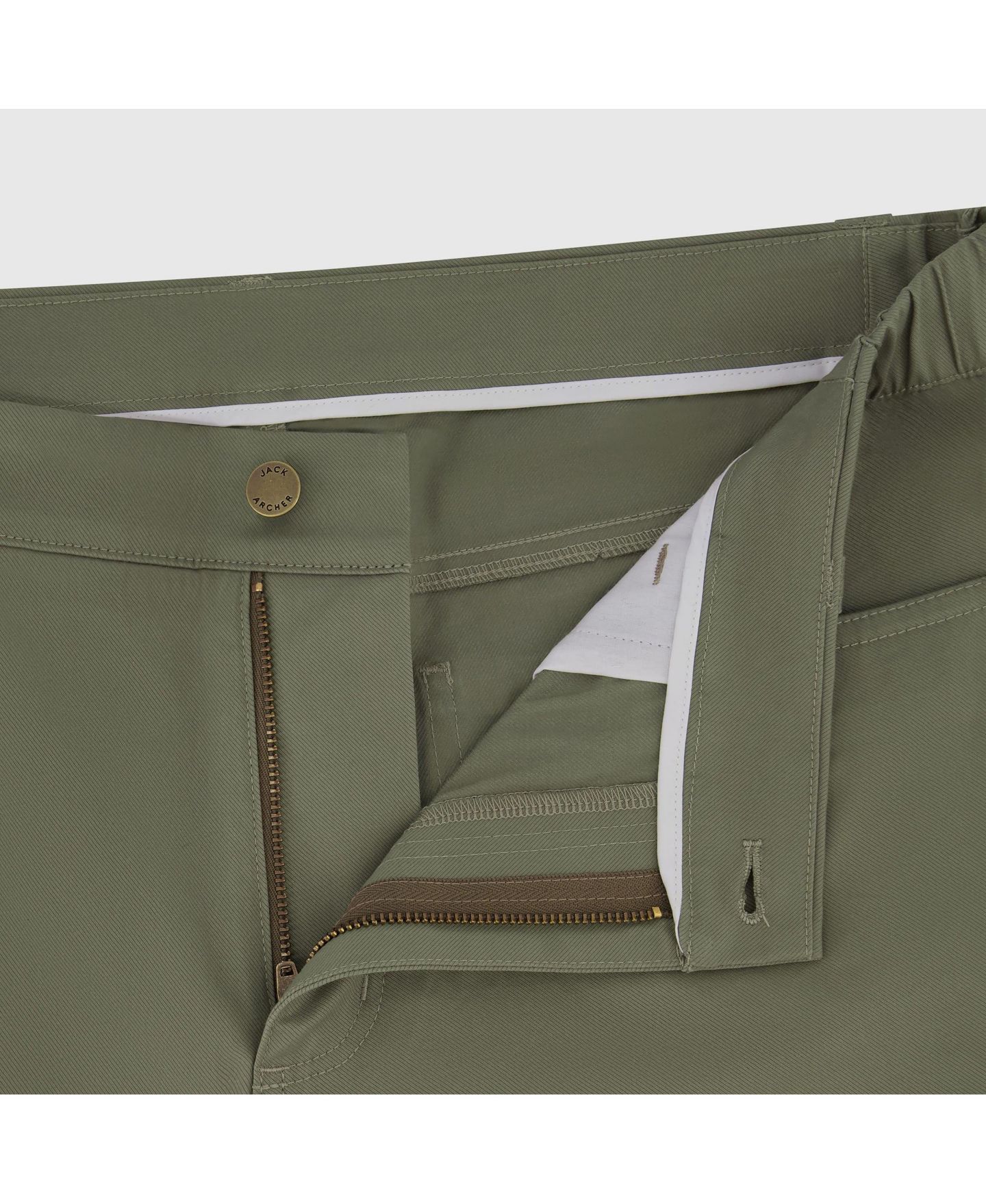 Мужские брюки Jack Archer Charter Straight-leg Cotton-Lyocell Blend Travel-ready, цвет: Оливковый — фото 7