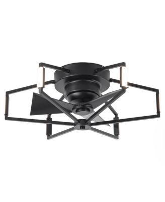 21 Modern Unique Low Profile Caged Ceiling Fan with Light and Remote