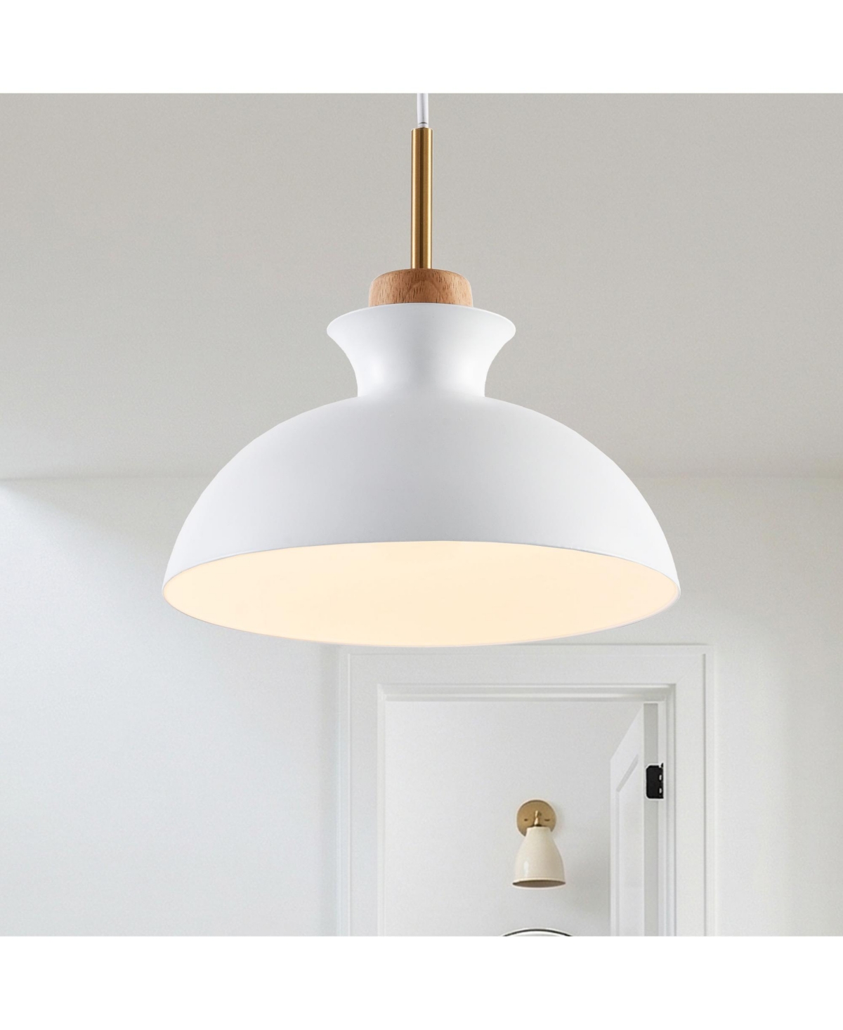 Parrot Uncle 11" Modern Metal Dome Pendant Light Adjustable Single Hanging Chandelier for Kitchen Island Entryway
