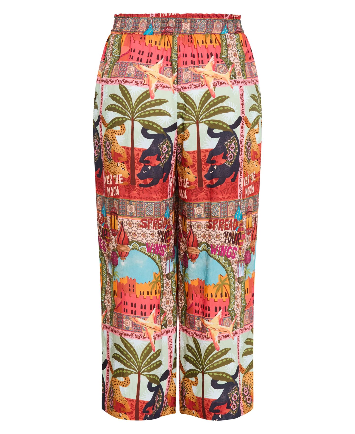 Женские брюки CITY CHIC Plus Size Capri Paradise High-Rise Wide-Leg Pull-On, цвет: Fools Paradise — фото 5
