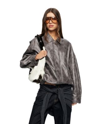 Women's Kenny Oxford Collared Bomber Jacket