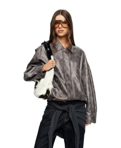 Женская куртка Lioness Kenny Oxford Collared Bomber, цвет: Тёмный сланцевый