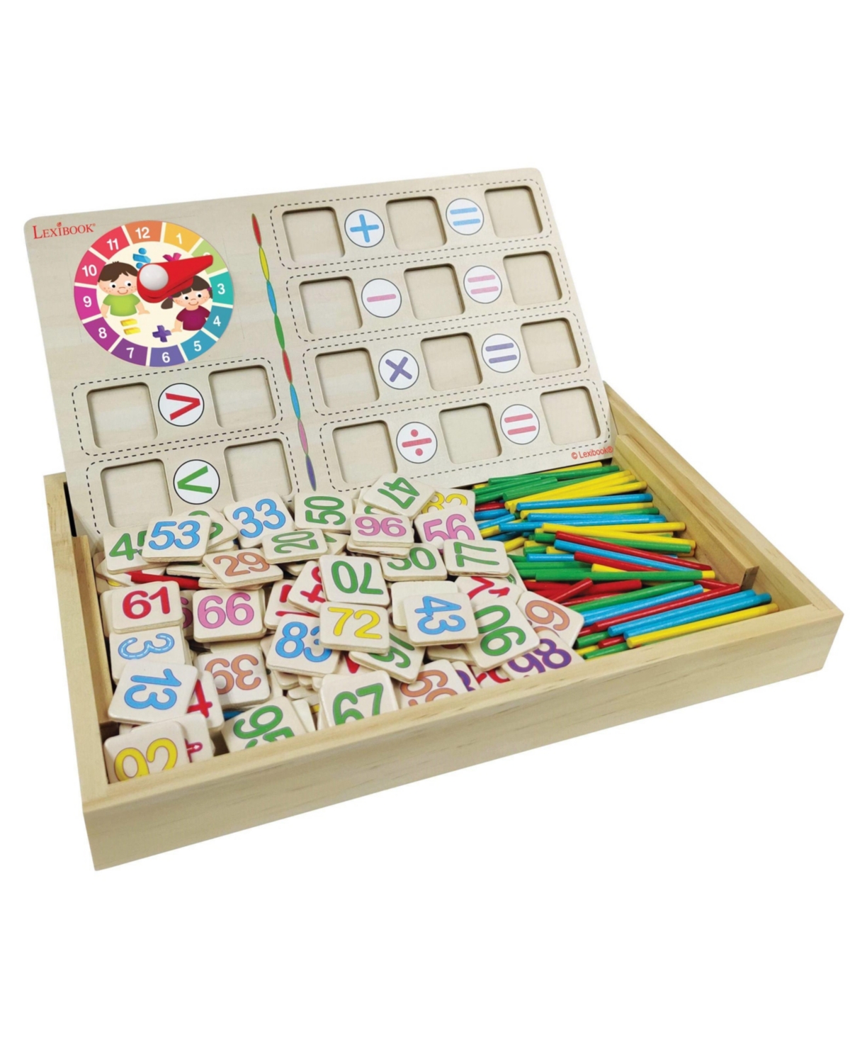 Lexibook Bio Toys Math School Wooden Activity Box, Ages 3+ - Beige