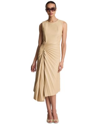 Women's Sunburst Pleated Midi Dress