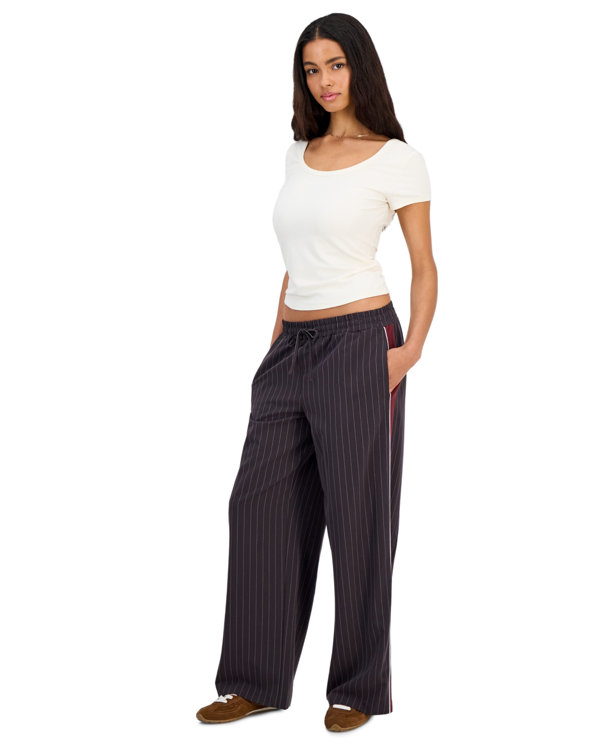 Sincerely Jules Juniors' Striped Drawstring Pants