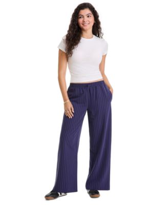 Juniors' Striped Drawstring Pants