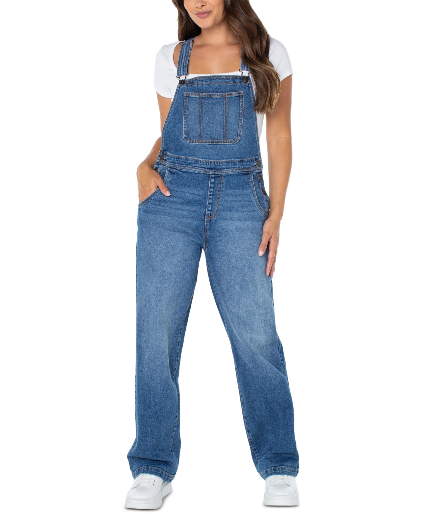 Женский комбинезон Celebrity Pink Juniors' Slouchy Denim Overalls, цвет: Kelroth — фото 1
